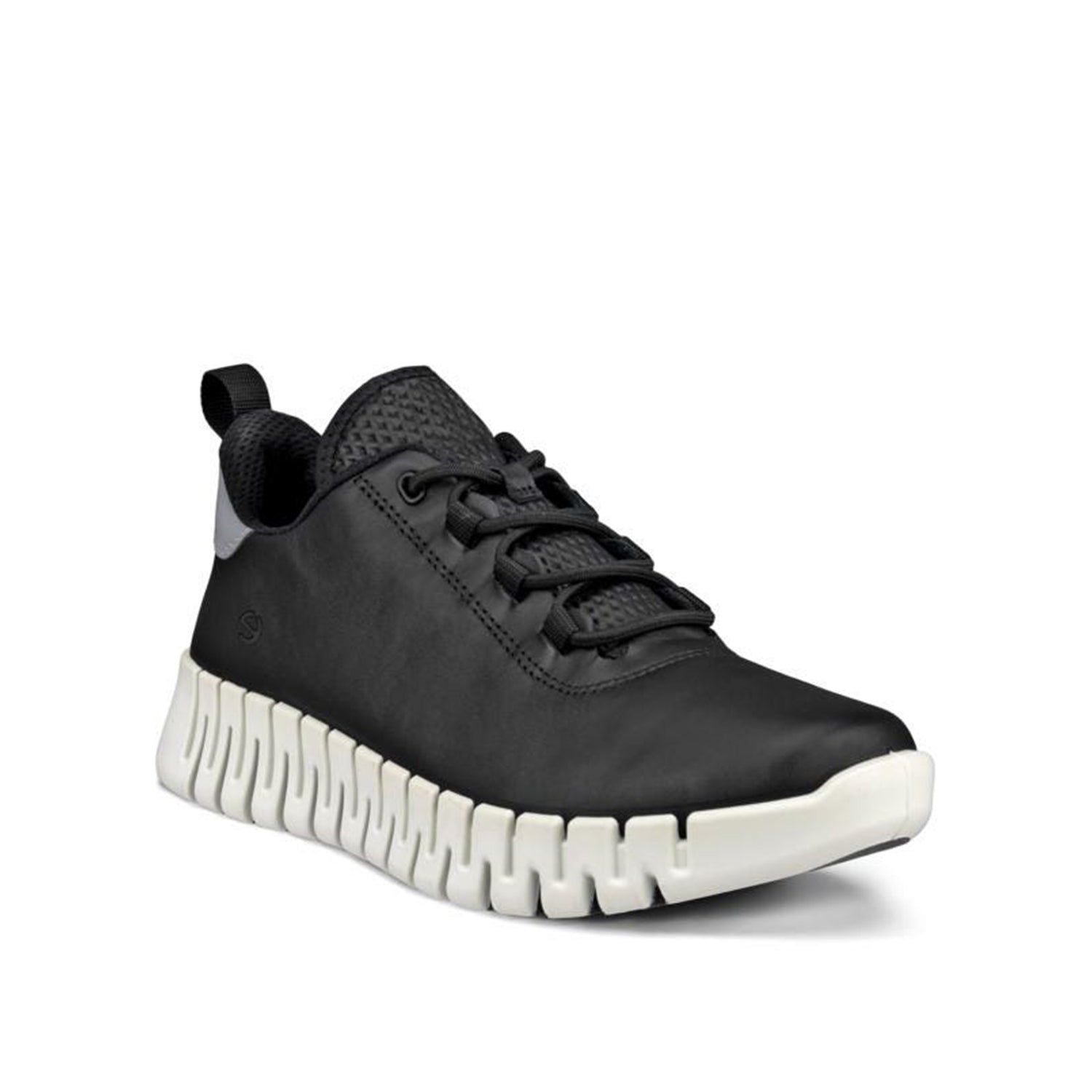 ECCO Women's Gruuv Sneaker Lea - Black/Light Grey | Comfortable & Stylish Casual Shoes for Walking, Work & Everyday Wear