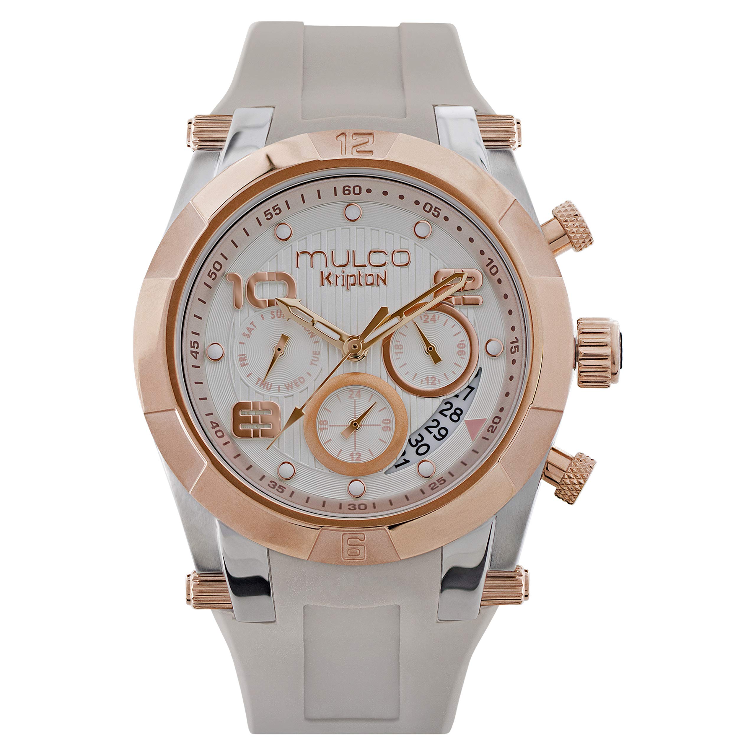 MULCO Women's Silicone Watch with Quartz Analog Movement - Rose Gold Stainless Steel Case, Scratch-Resistant Mineral Crystal, Water Resistant - Perfect for Everyday Wear, Office & Casual Outfits