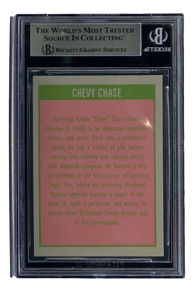 Chevy Chase Autographed Slabbed Vacation Clark Griswold Trading Card - Authentic Collectible for Movie Fans & Holiday Decor