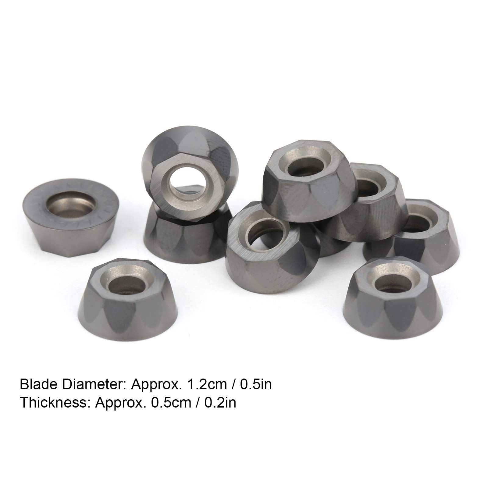 High-Speed RPMT1204M0E-JS LF6018 Solid Carbide Indexable Cutting Blade - Extra Durable Carbide Tool for Metalworking & Woodworking - Perfect for CNC Machines, Lathes & Milling Operations