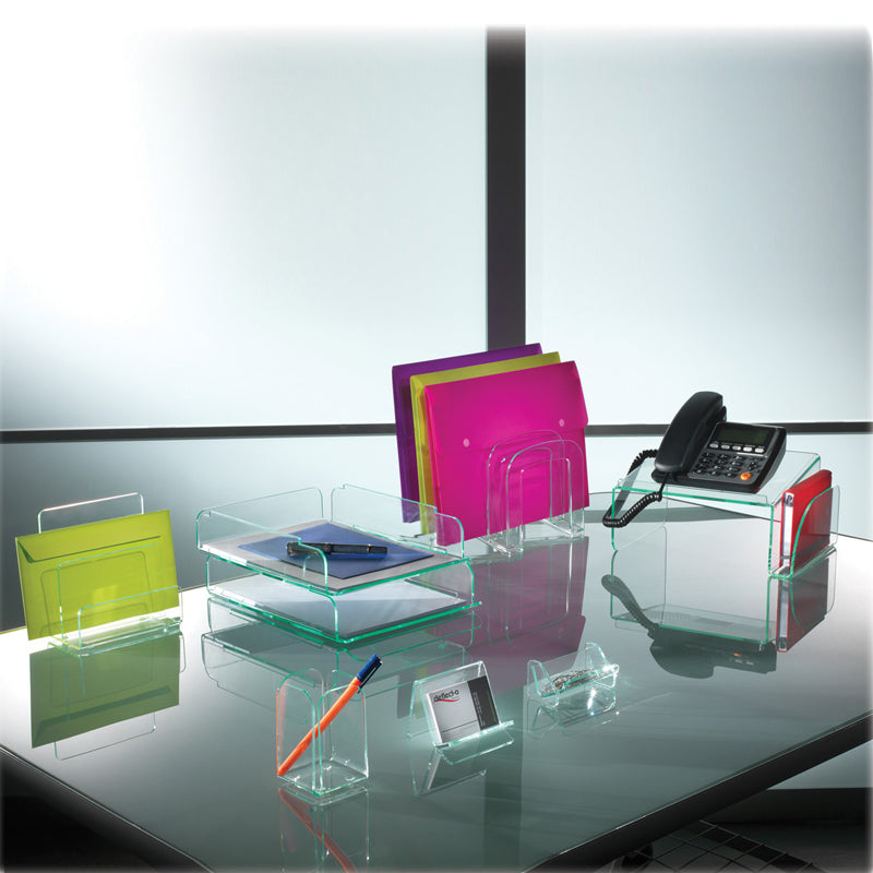 Eco-Friendly Green Glass Acrylic Phone Stand Holder - Durable & Stylish for Desk, Bedside, Office, and Travel Use