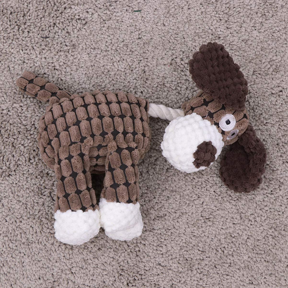 POPETPOP Interactive Squeaky Dog Toys for Small Dogs - Plush Pig Stuffed Animal with Rope, Brain Training & Educational Chew Toy - Perfect for Christmas Gifts, Indoor Play & Puppy Teething Relief