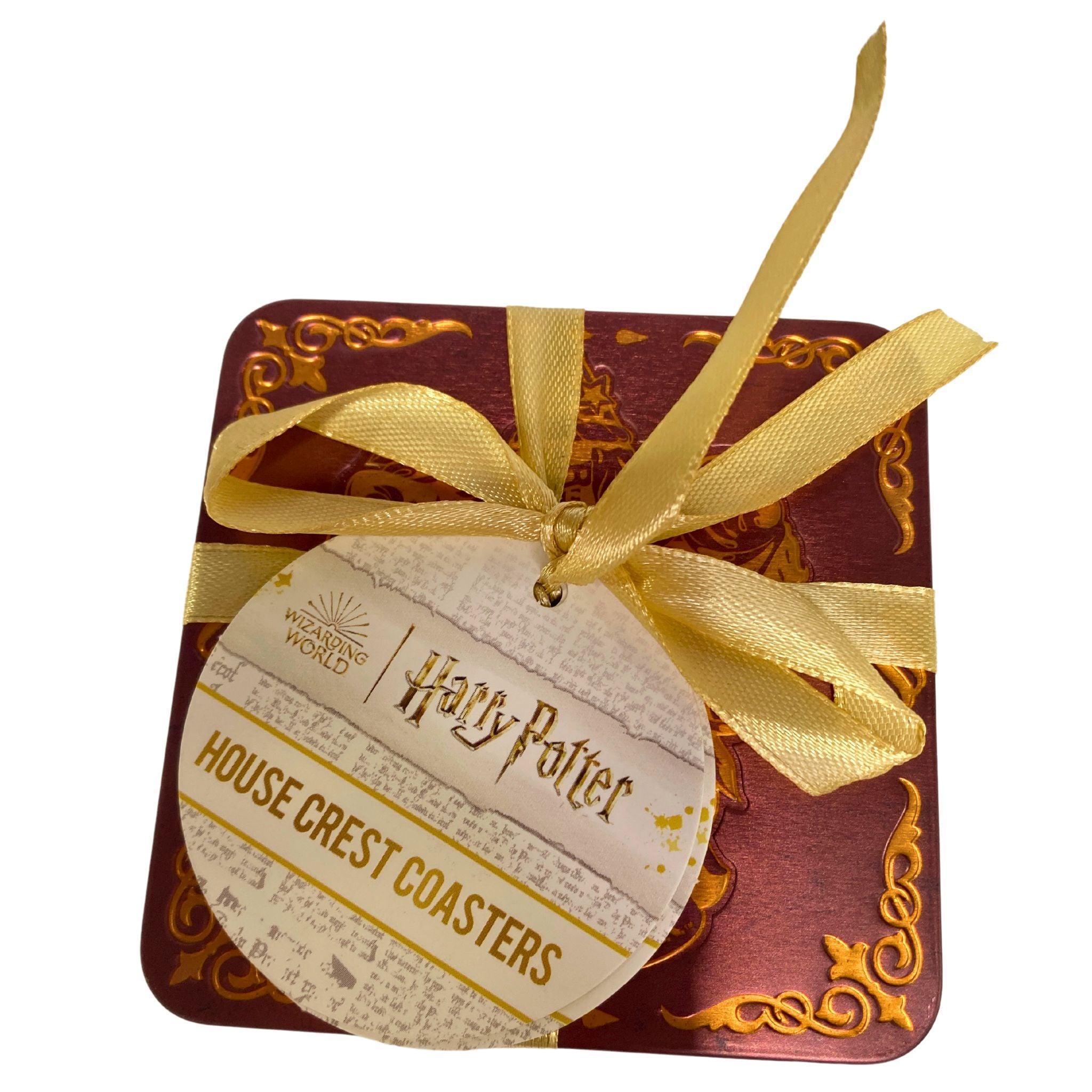 Harry Potter House Crest Coasters Set of 4 - Gryffindor, Slytherin, Hufflepuff & Ravenclaw - 45 Pcs Bulk Pack - Perfect for Home Decor, Movie Nights & Harry Potter Themed Parties
