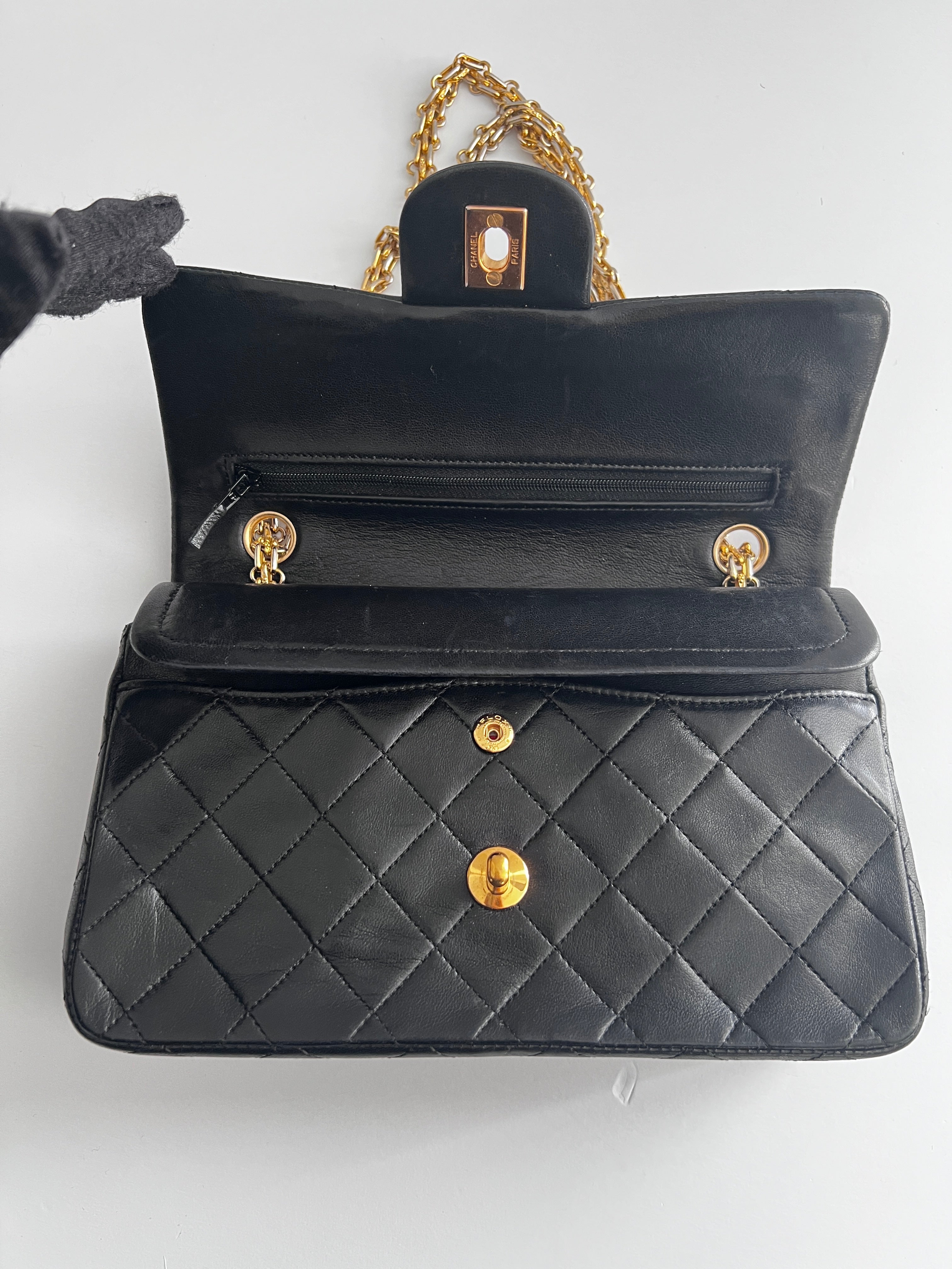 Vintage Chanel Small Classic Flap Bag with Bijoux Chain - Timeless Luxury Handbag for Women, Perfect for Evening Parties & Special Occasions