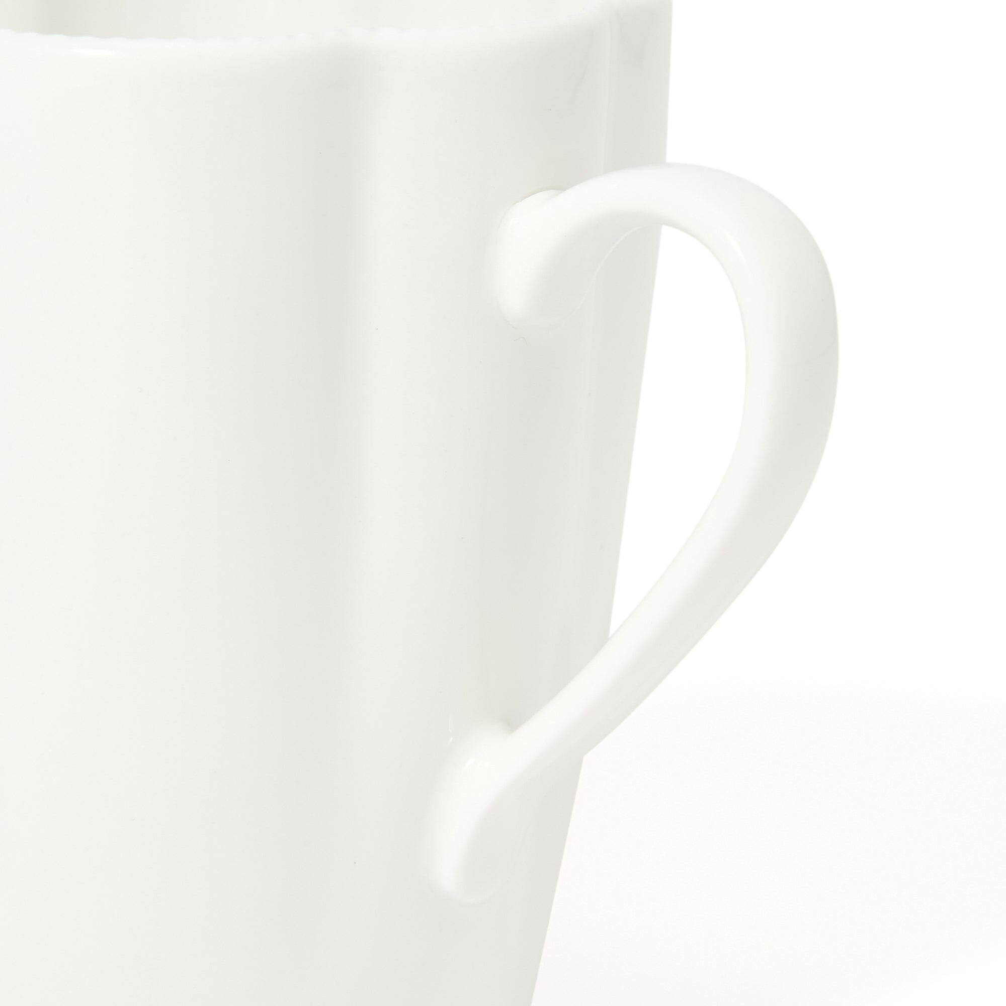 Blanche White Ceramic Flower Mug - Elegant Coffee & Tea Cup for Home, Office, and Gifts - Perfect for Morning Coffee, Afternoon Tea, or Decor