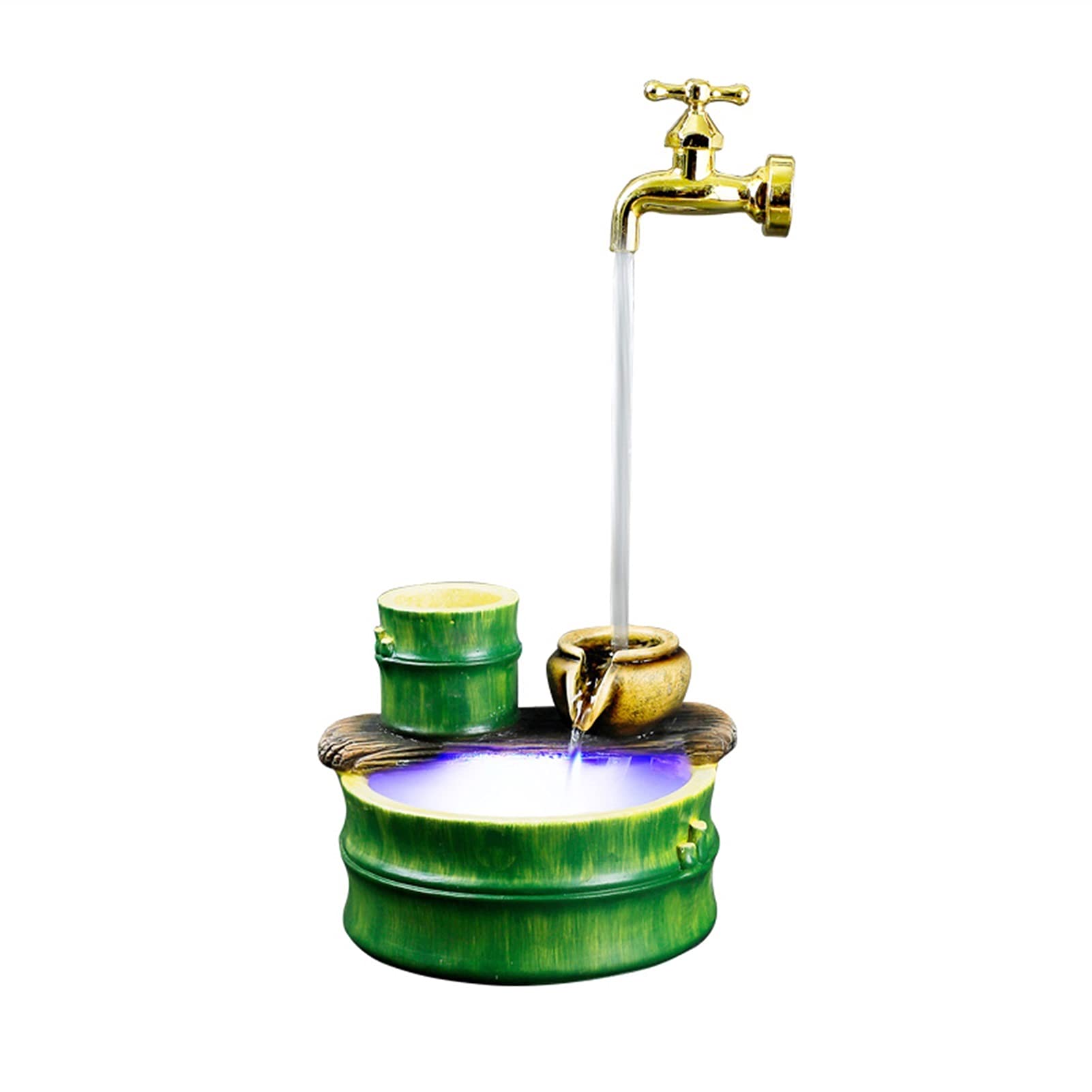 TOMYEUS Resin Tabletop Waterfall Fountain - Creative Magic Faucet Desktop Water Feature for Home & Office Decor - Perfect Housewarming Gift, Relaxing Zen Decor for Living Room, Bedroom, or Workspace