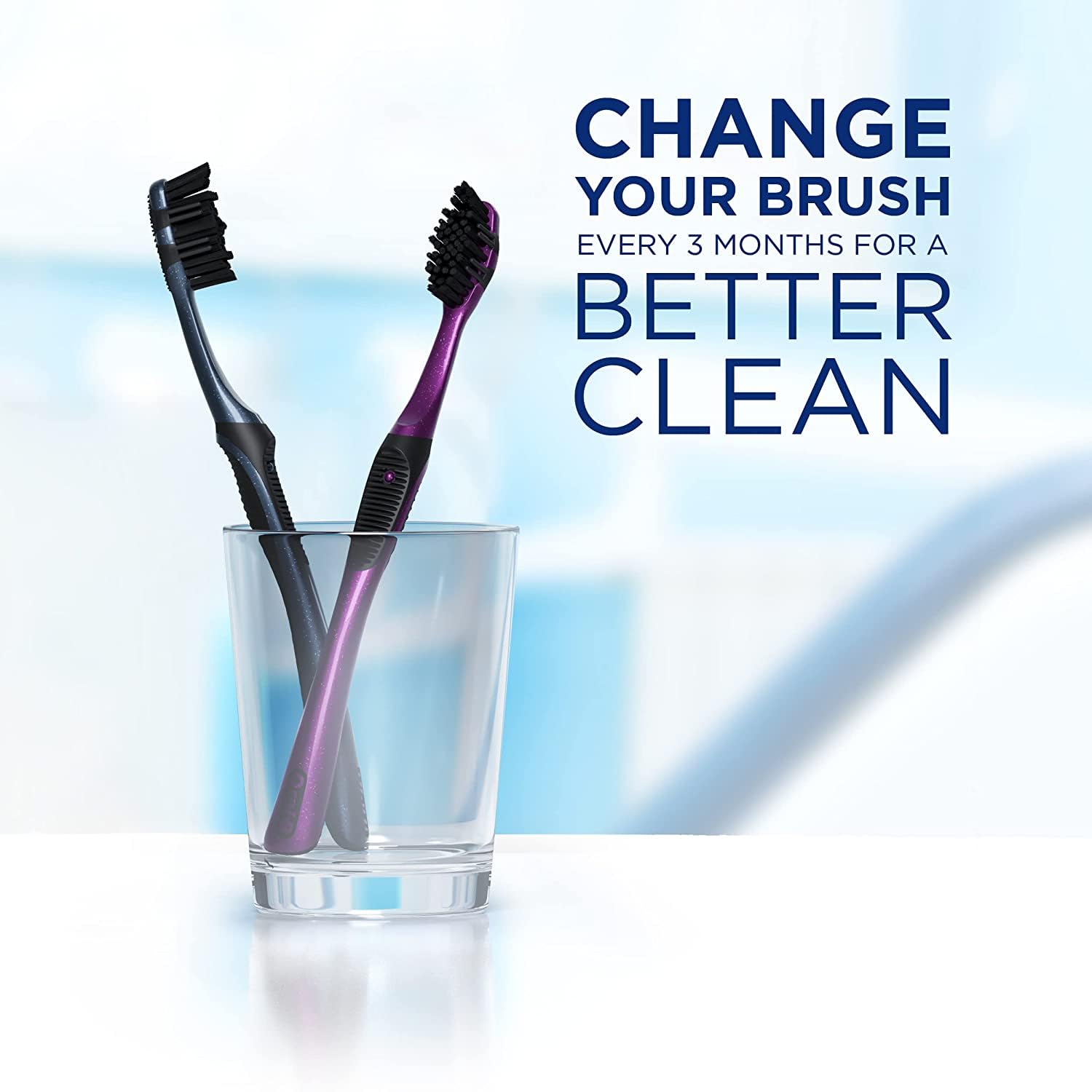 Oral-B Charcoal Toothbrushes Soft Bristles 4-Pack - Gentle Teeth Cleaning for Sensitive Gums, Whitening & Fresh Breath - Perfect for Travel, Home & Office Use