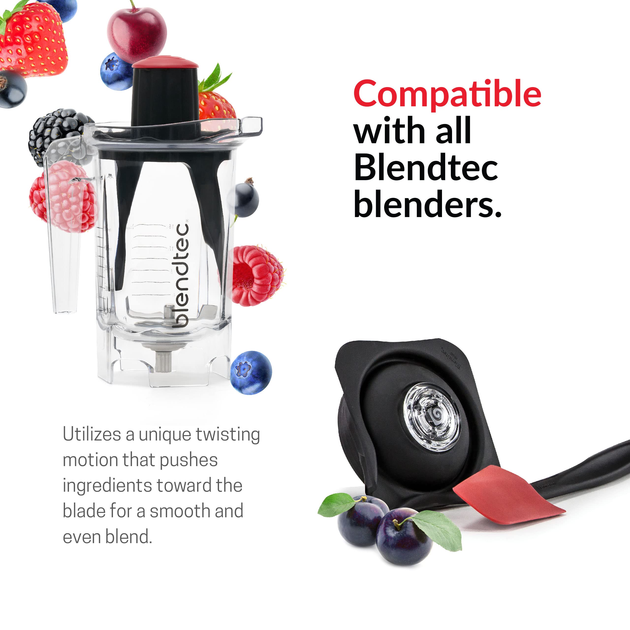 Blendtec 37 oz Twister Jar - High-Performance Blender Jar Set for Smoothies, Protein Shakes & Thick Blends - Compatible with Blendtec Blenders - 16 oz Capacity - Perfect for Home Kitchens, Juice Bars & Healthy Lifestyle