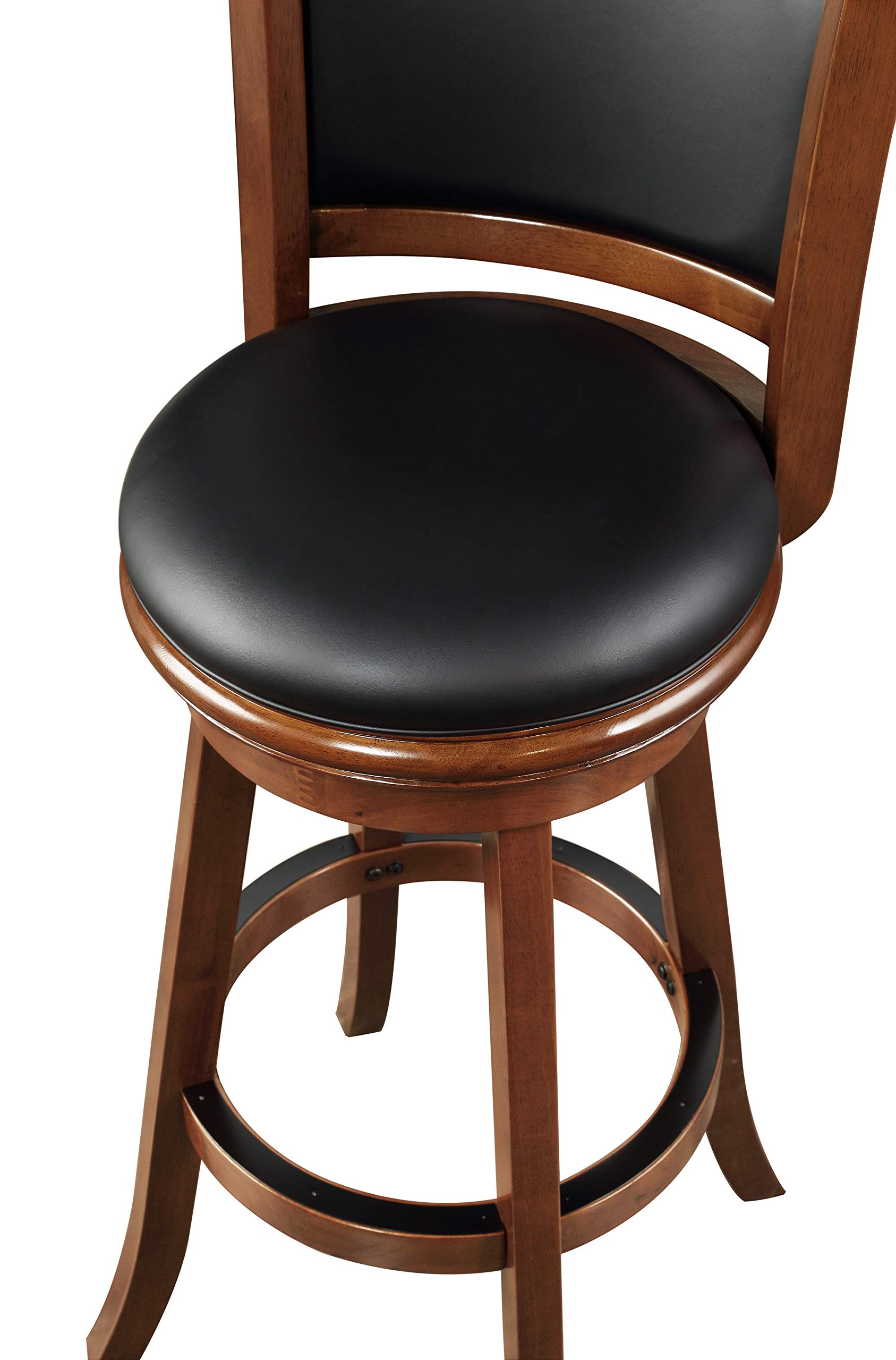 Boraam Augusta 34-Inch Extra Tall Swivel Bar Stool - Cherry Finish, Single Bar Stool for Kitchen Island, Breakfast Nook & Home Bar - Comfortable & Durable Counter Height Stool (1-Pack)