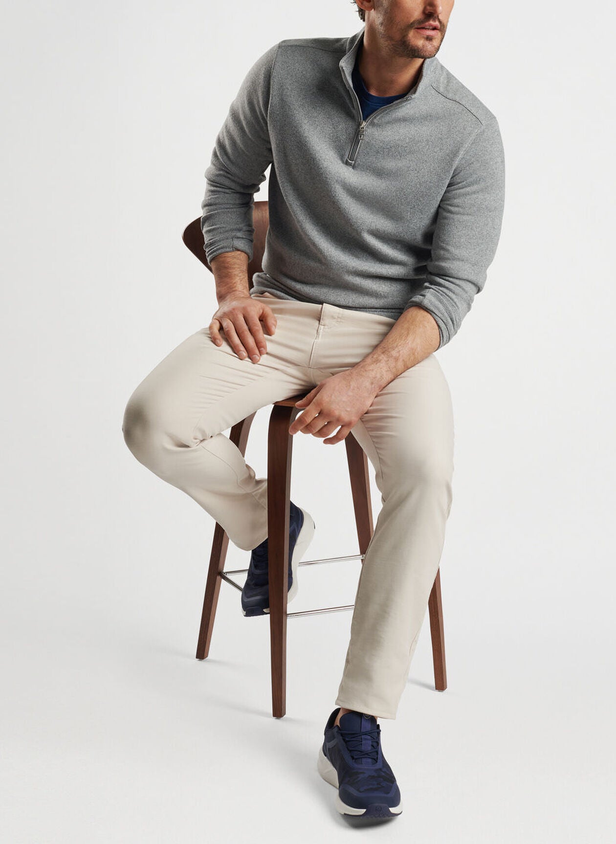 Peter Millar Men's Fleece 1/4 Zip Sweater - Lightweight Thermal Pullover for Outdoor Activities, Golf, Hiking & Casual Wear