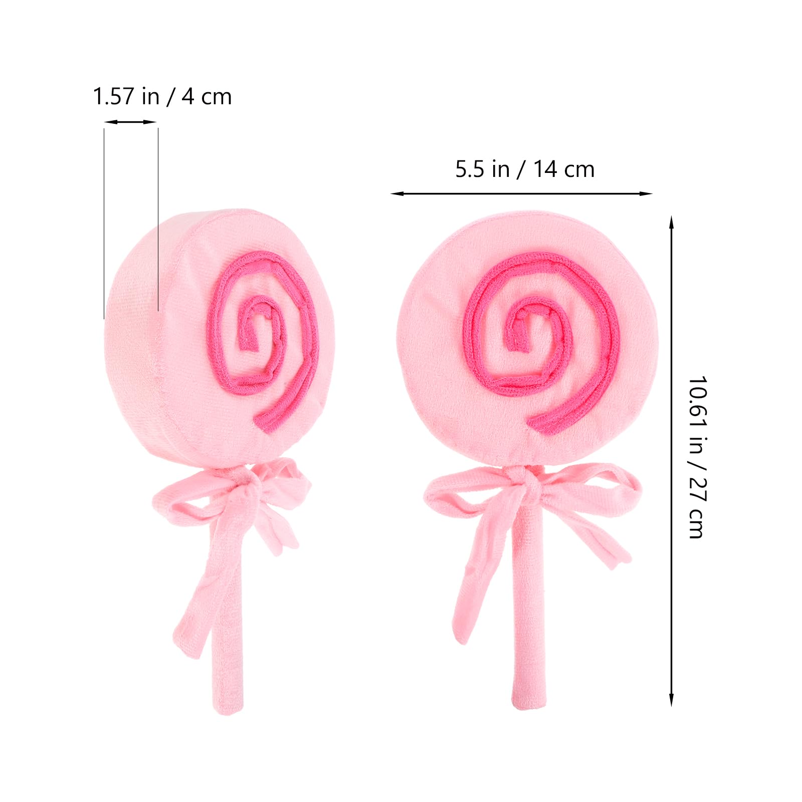 LUOZZY 3 Pack Candy Lollipop Shaped Plush Pillow - Fake Rainbow Lollipop Throw Cushion for Sofa & Bed Decor - Fun Christmas Birthday Gift for Women, Girls, Teens - Perfect for Home Decor, Sleep Support & Cozy Movie Nights
