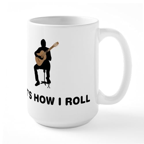 White - Classical Guitar Large Mug