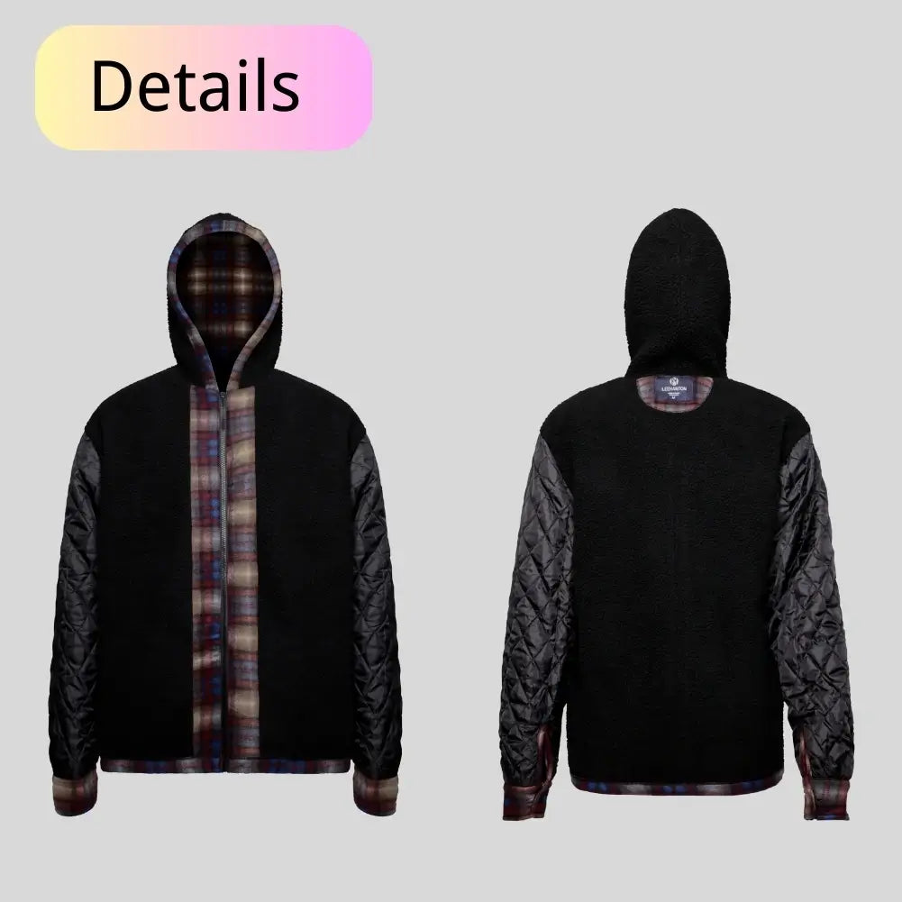 Men's Plaid Sherpa Lined Jacket - Warm Winter Flannel Shirt Jacket for Outdoor Activities & Casual Wear