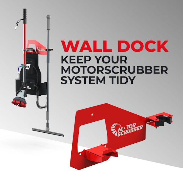 MotorScrubber Wall Dock - Charging Station for Electric Scrubber - Perfect for Kitchen, Bathroom & Tile Cleaning - Easy Mount & Organize Your Cleaning Tools