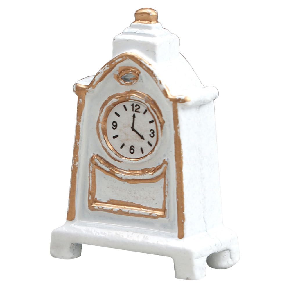 Vintage Style Miniature Pendulum Clock - Doll House Decoration Kit with Mini Table Clock, Exquisite Simulation Clock Adornment for DIY Miniature House Supplies | Perfect for Dollhouse Accessories, Home Decor & Collectibles