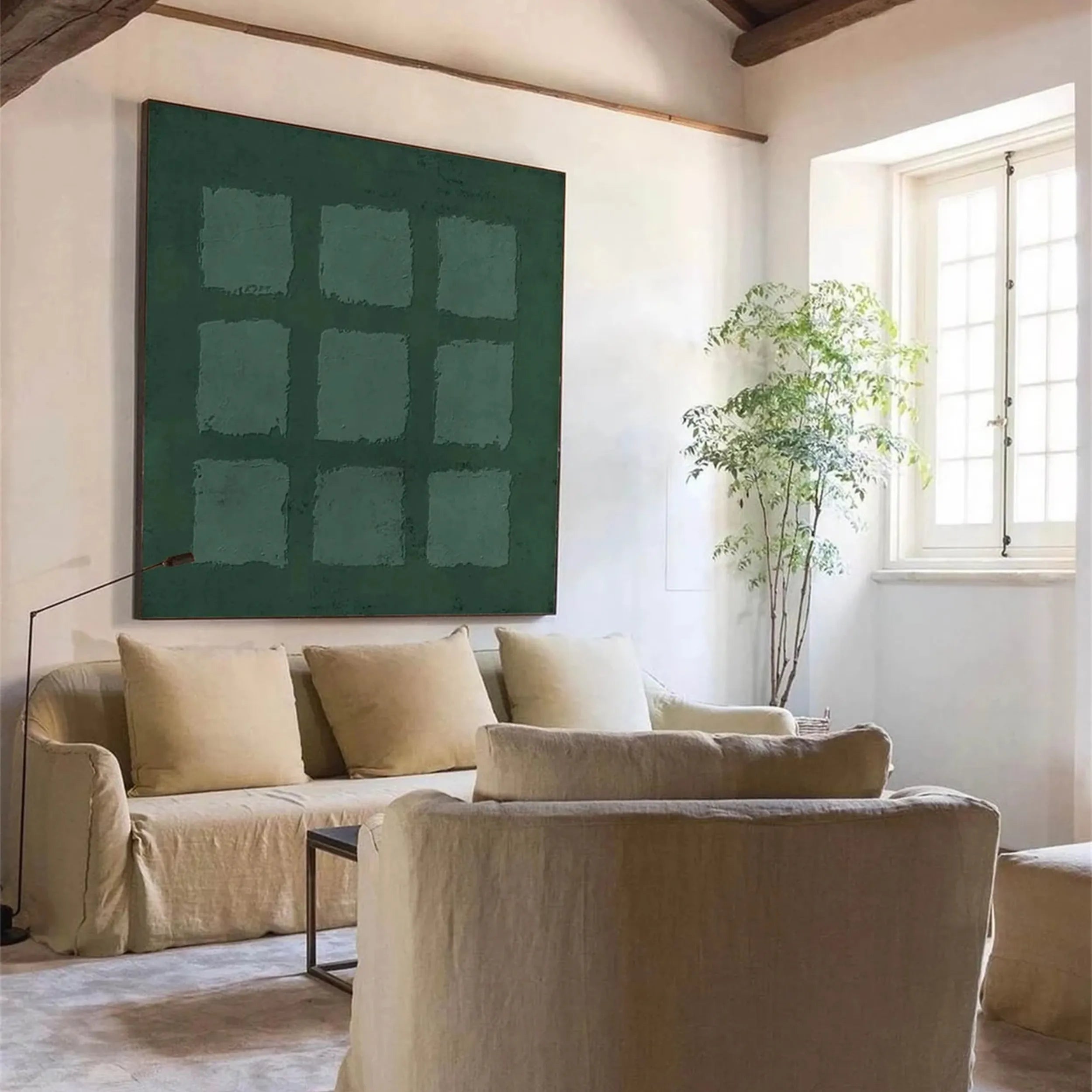 Blue & Green Abstract Wall Art Print #BG027 - Modern Home Decor for Living Room, Bedroom & Office