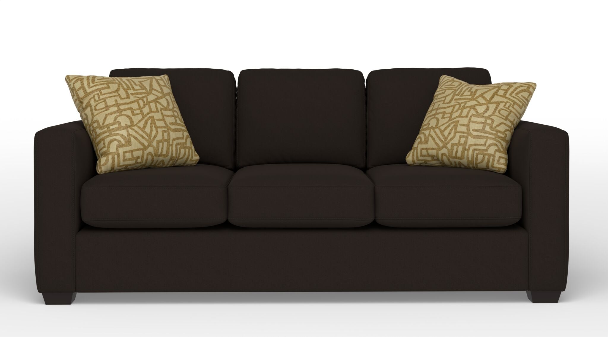 Caleb Queen Sofa Bed with Innerspring Mattress in Lido Brown - Convertible Sleeper Sofa for Small Spaces, Guest Room & Apartment Living