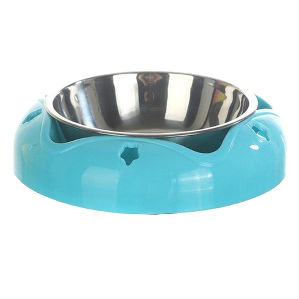 Stainless Steel Pet Bowl for Dogs & Cats - Lyla Travel Food Dish, Non-Slip & Durable, Blue - Perfect for Home, Outdoor, Camping & Travel Use