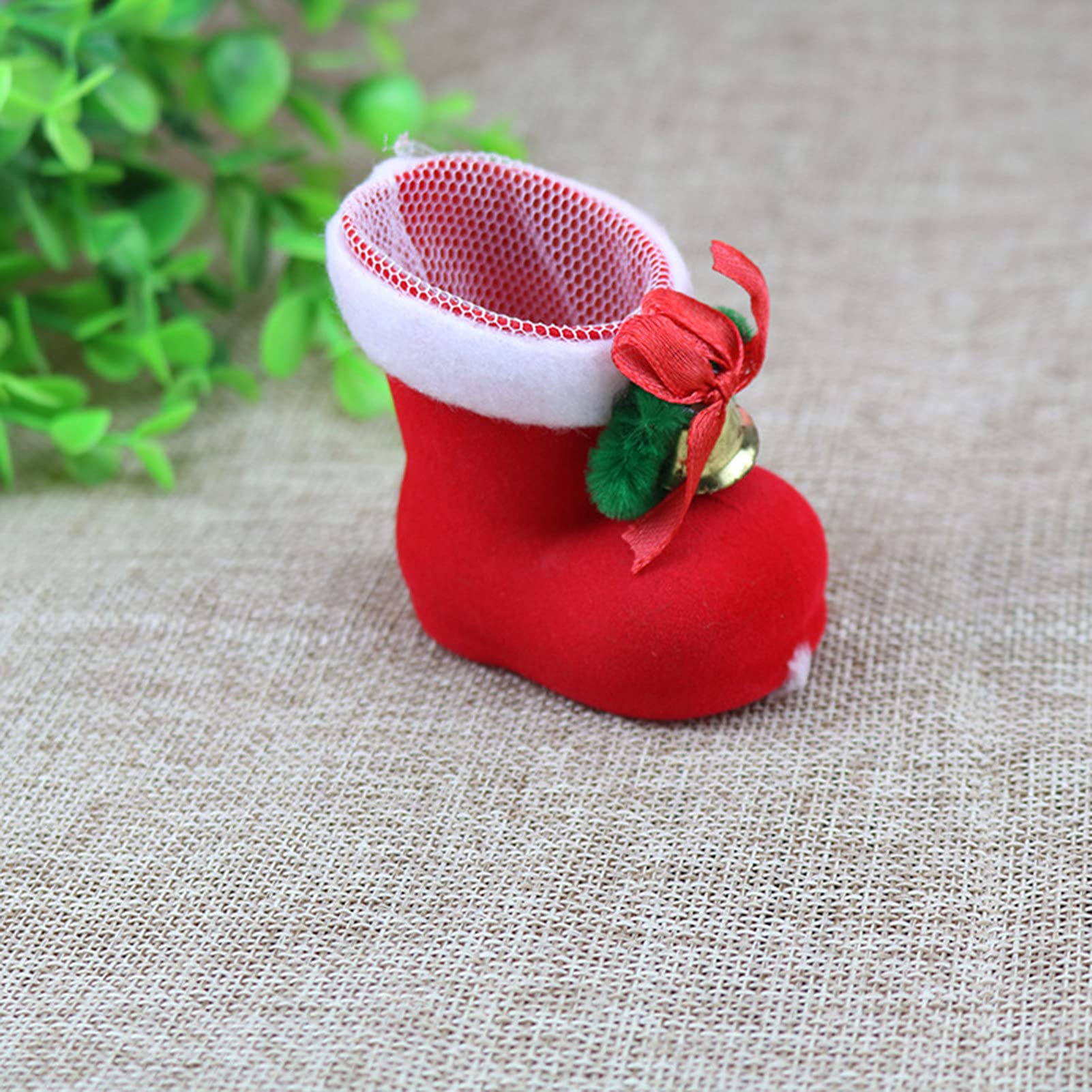 Christmas Stockings & Candy Boots - Cute Plush Red Santa Gift Stocking for Christmas Tree Decorations | Perfect for Holiday Gifts, Party Favors & Festive Home Decor