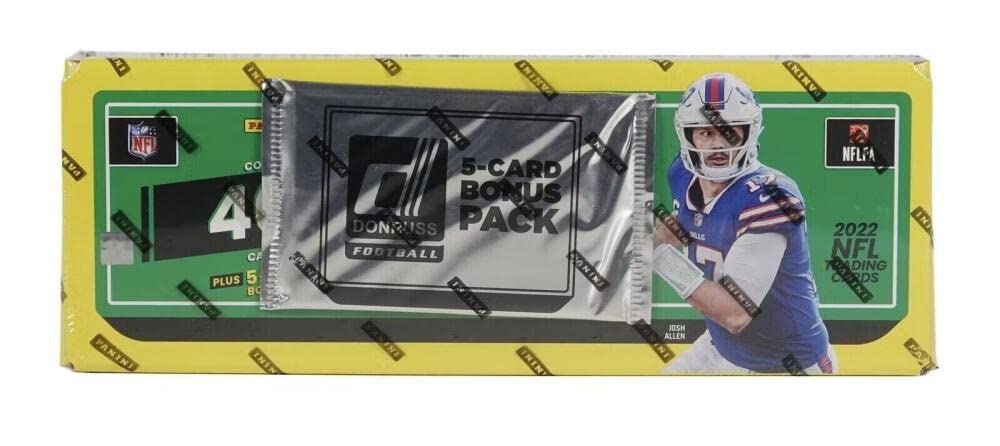 2022 Donruss Football Factory Set with Bonus Pack - 405 Trading Cards Collection for NFL Fans & Collectors - Perfect for Sports Memorabilia Displays & Fantasy Football Drafts