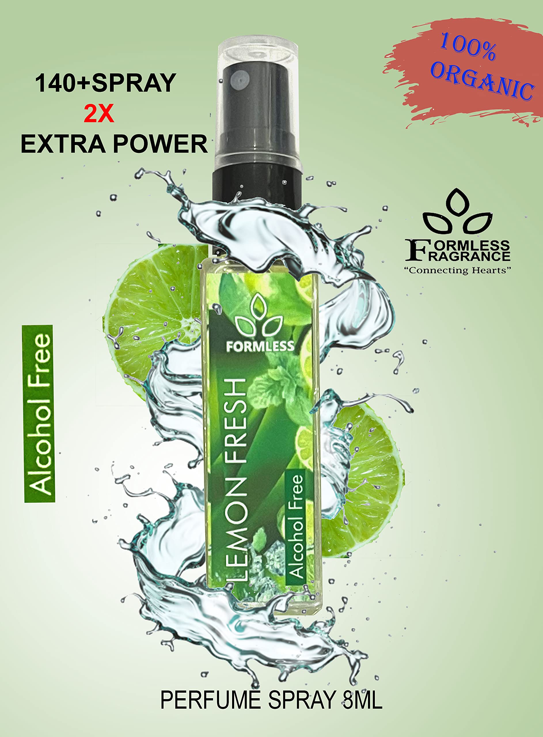 Formless Sandal & Chocolate & Lemon Alcohol-Free Spray Perfume Set - 3 x 8ml Fragrance Collection for Women | Long-Lasting Scent for Daily Wear, Office & Special Occasions