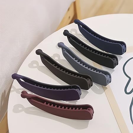 8 PCS Banana Hair Claw Clips for Women & Girls - Non-Slip Hair Clips for Thick Hair, Ponytail, Bun & Updo Hairstyles - Perfect for School, Work, Parties & Everyday Use