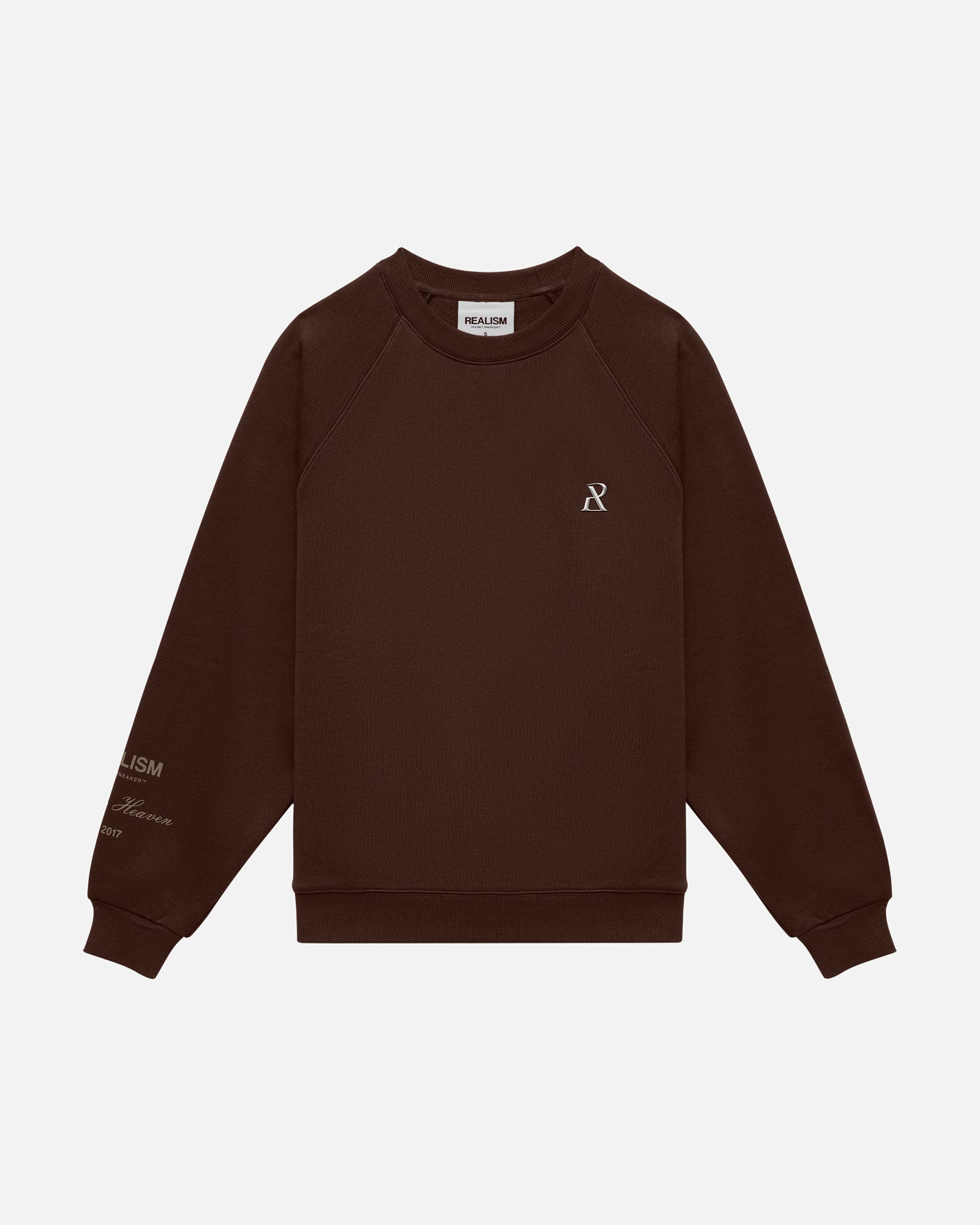 SSS Realism Radiant Crewneck Sweatshirt - Soft & Stylish Mocha Brown Pullover for Men & Women | Perfect for Casual Wear, Layering & Outdoor Activities