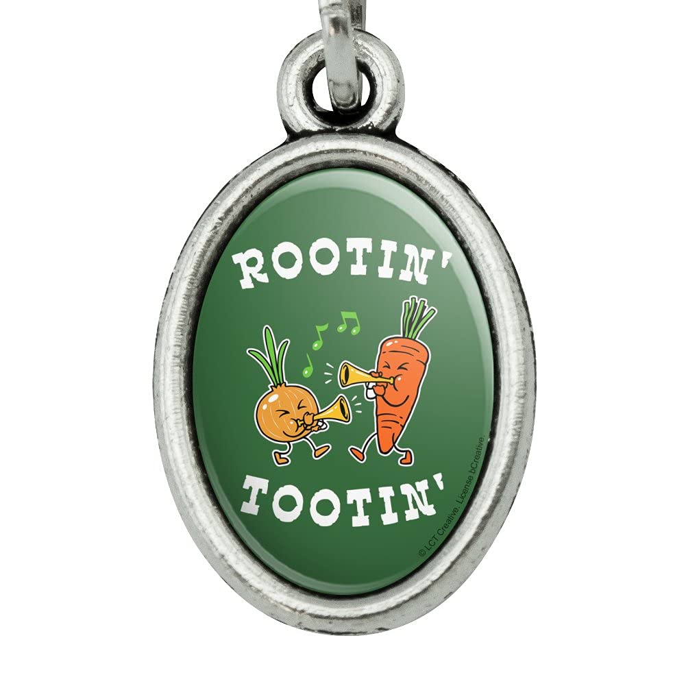 Funny Root Vegetables Humor Metal Bookmark - Rootin' Tootin' Veggie Page Marker with Oval Charm for Book Lovers & Garden Enthusiasts | Perfect Gift for Readers, Plant Lovers & Gardening Gifts