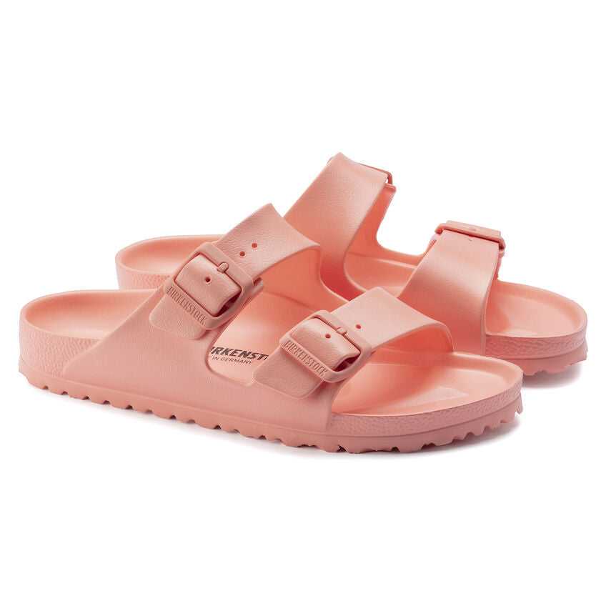 Birkenstock Arizona EVA Essentials Sandal - Coral Peach | Comfortable & Lightweight Unisex Slides for Beach, Pool & Summer Outfits