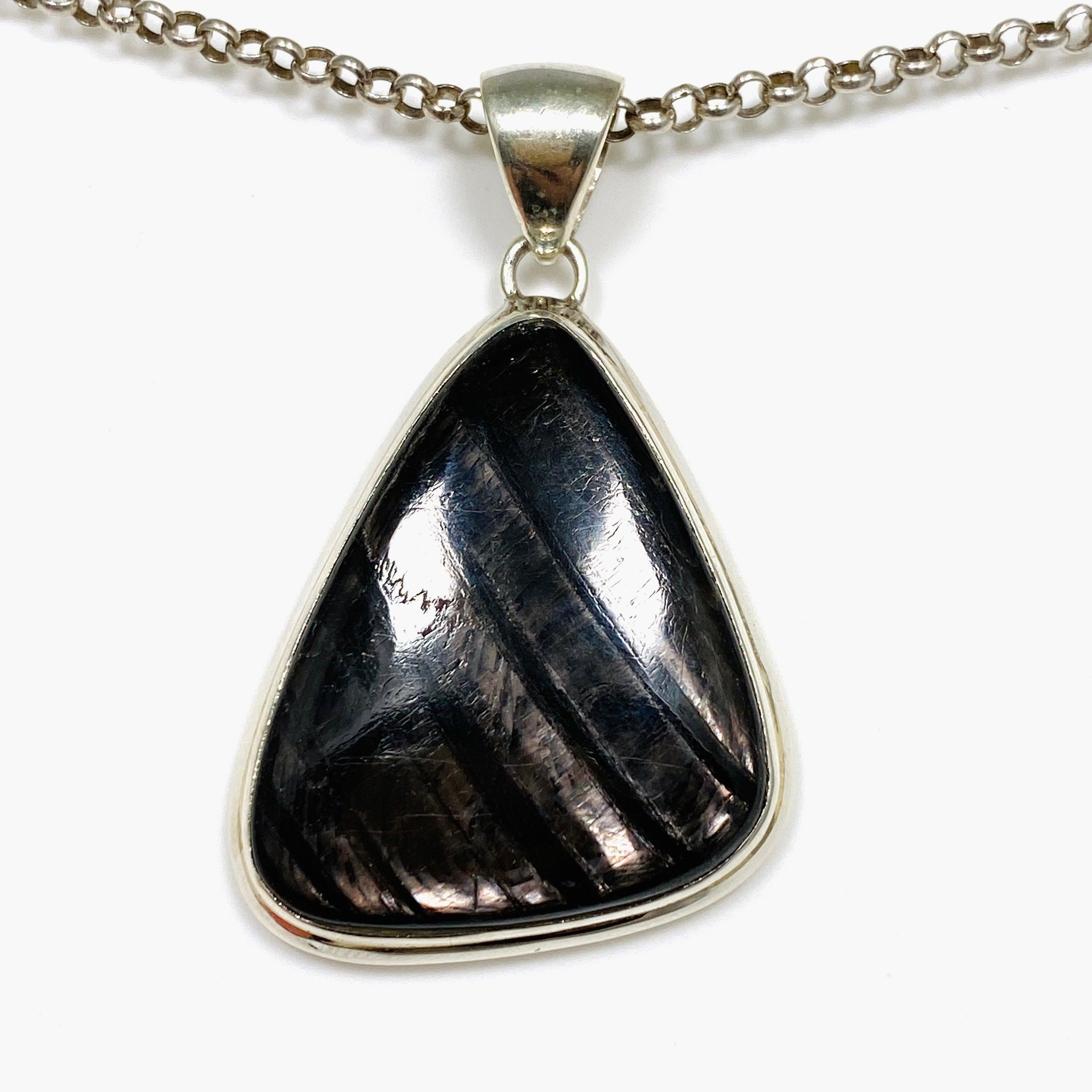 Natural Hypersthene Freeform Pendant Necklace - Unique Gemstone Jewelry for Women | Perfect for Spiritual Healing, Meditation & Everyday Wear