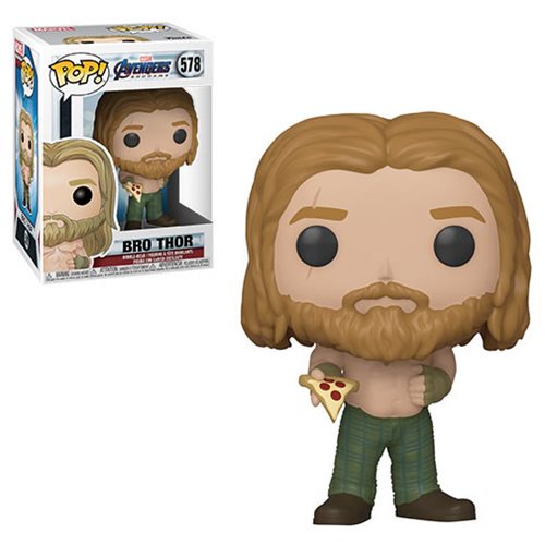 Avengers Endgame Pop! Vinyl Figure - Bro Thor with Pizza [578] | Funko Collectible for Marvel Fans | Perfect for Display, Gifts & Movie Night Decor