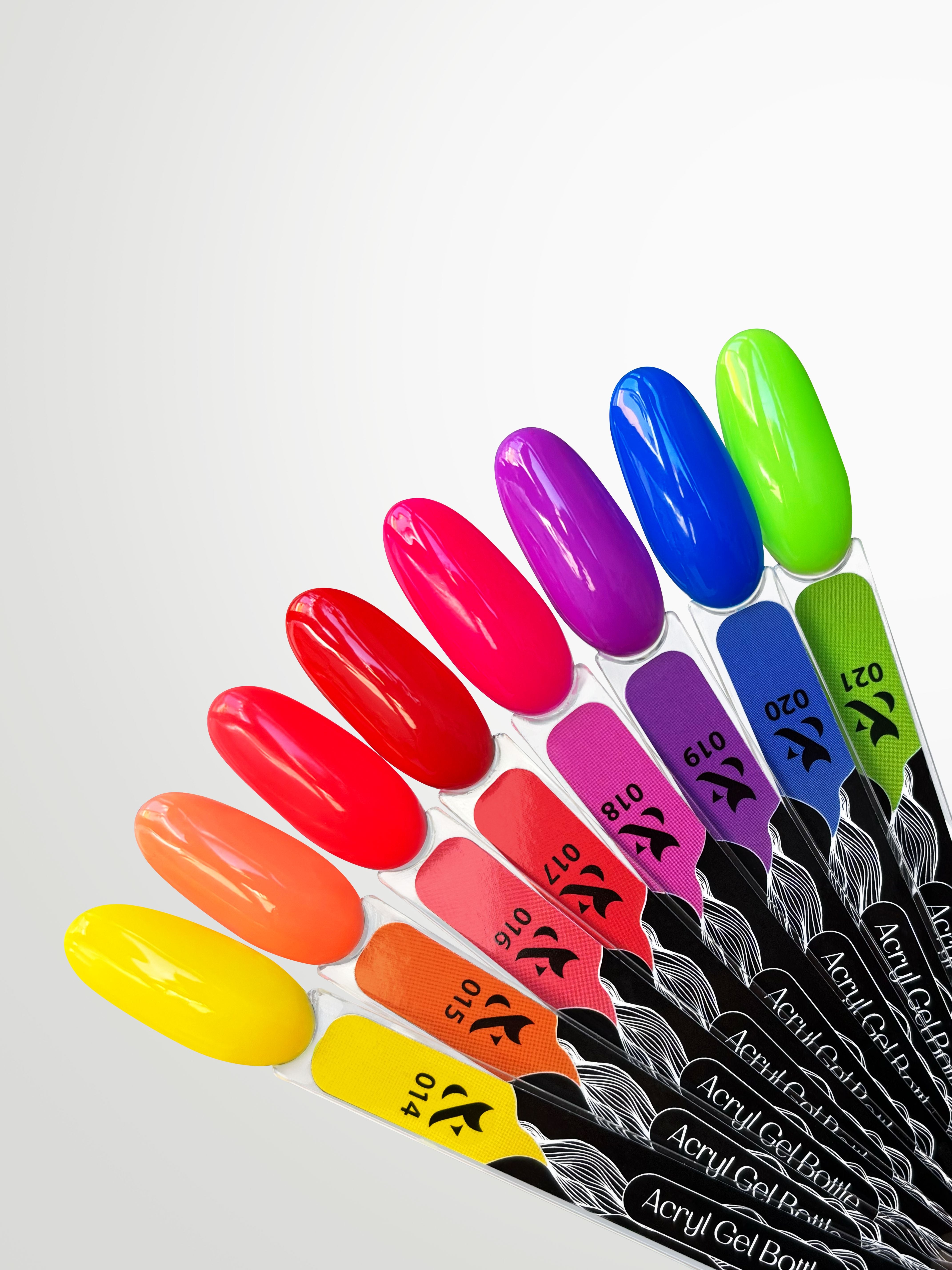 F.O.X Acrylic Gel Nail Polish Bottle 020 - 14ml for Professional Nail Art & DIY Manicure at Home - Perfect for Salon, Spa, and Personal Use