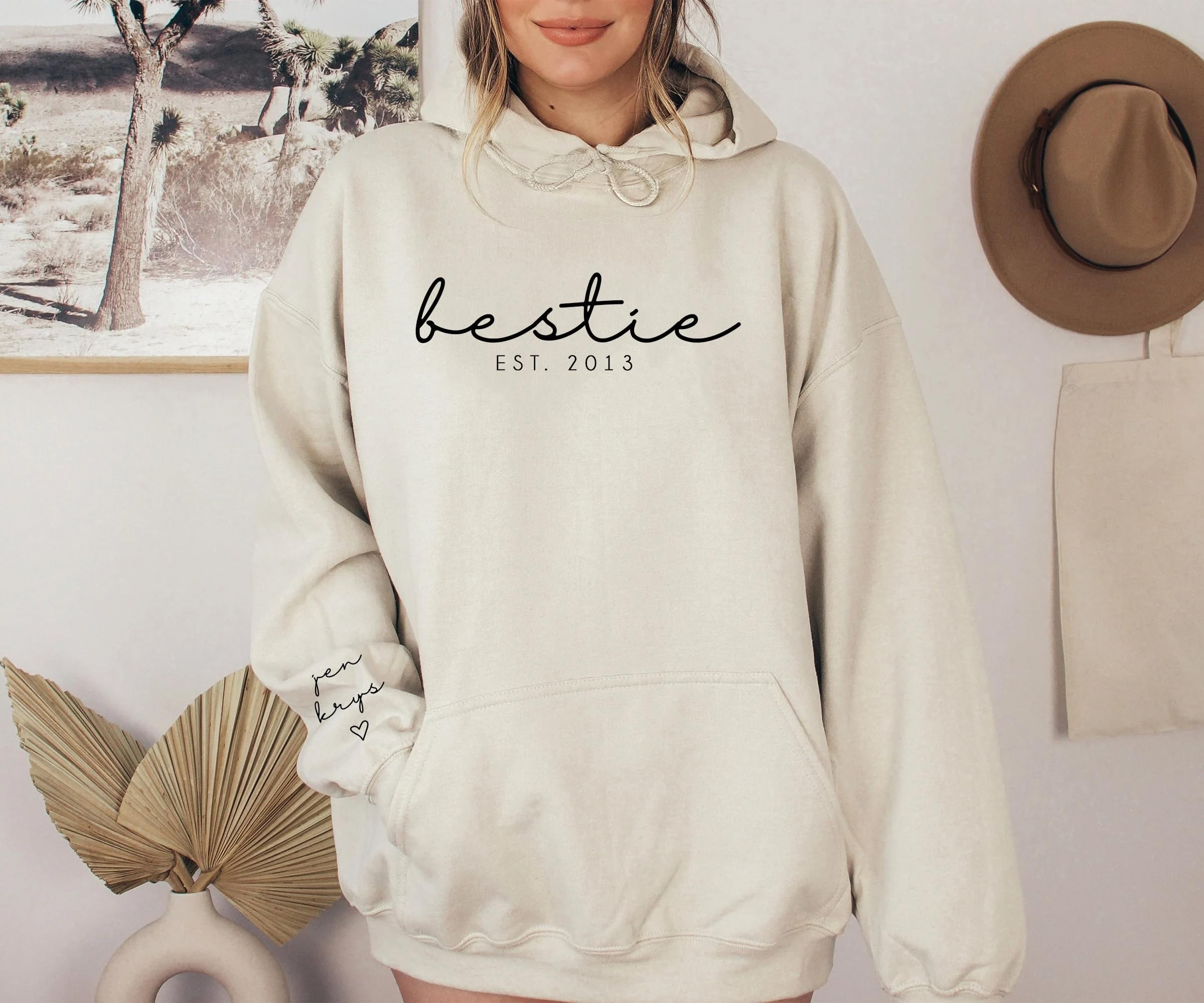 Best Friend Hoodie - Matching BFF Gifts for Women & Girls - Birthday Present for Besties