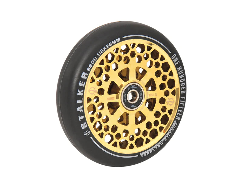 Oath Stalker 115mm Skateboard Wheels - Neo Gold Finish | High-Performance Wheels for Street Skating & Park Rides