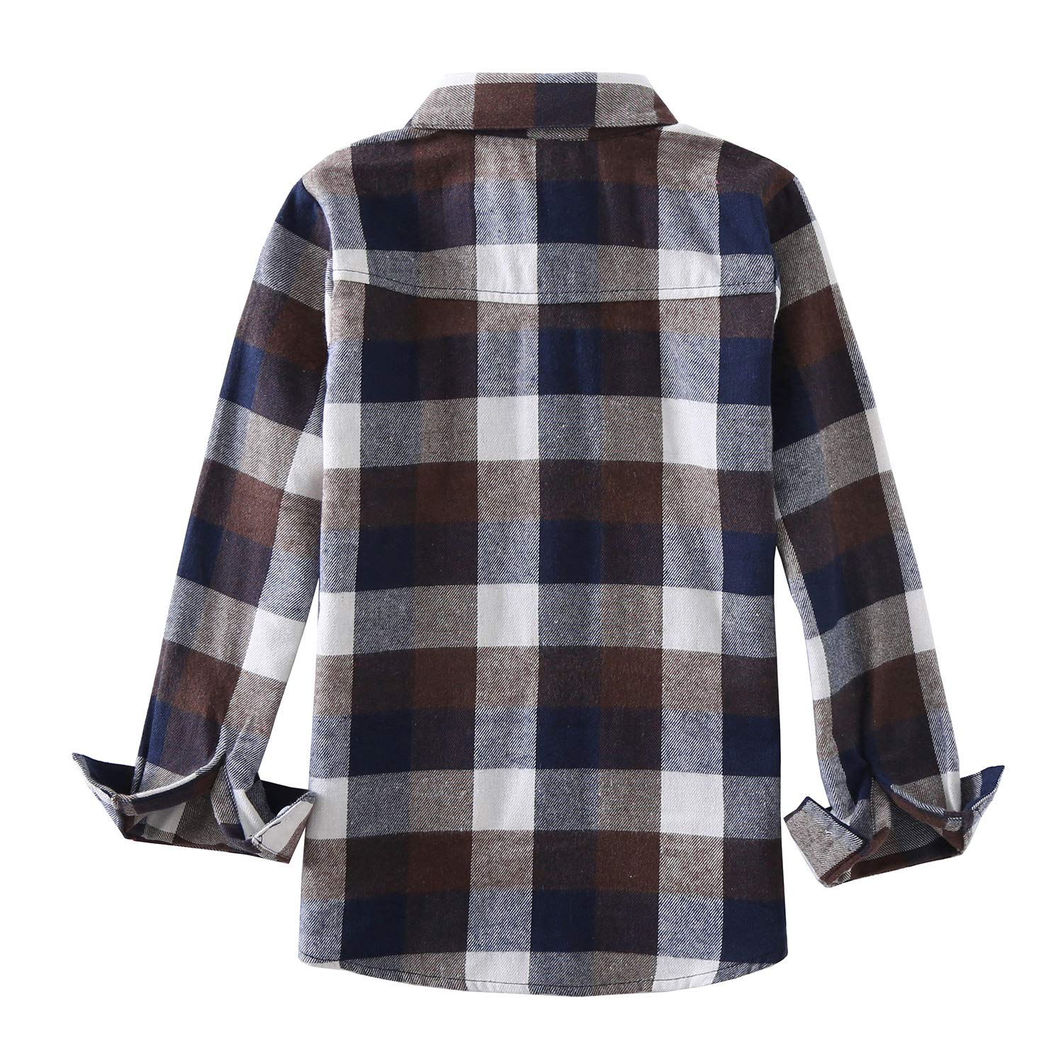 Boys Girls Plaid Flannel Shirts Long Sleeve Button Down Dress Shirts for Toddler Kids 2T-8T - Perfect for School, Playdates & Family Photos