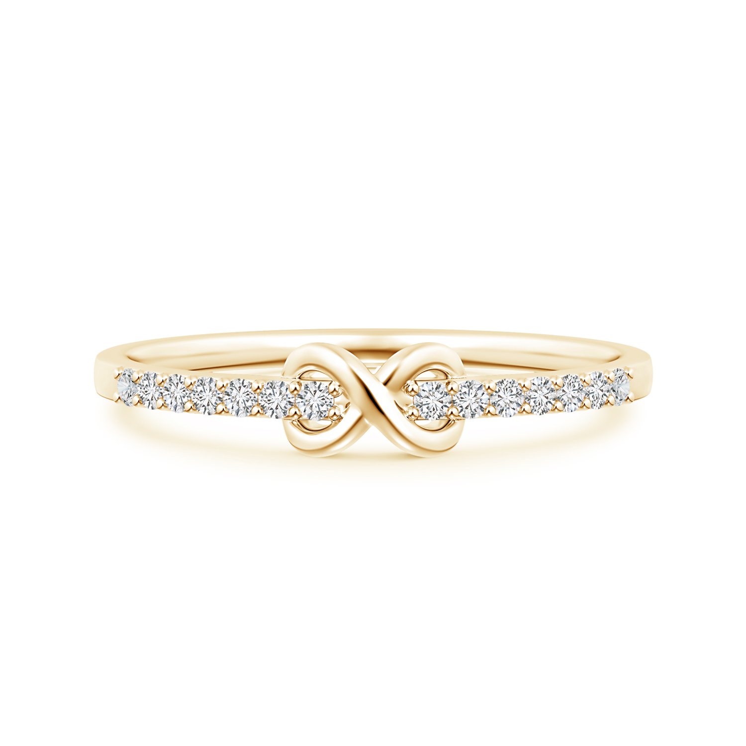 Lab-Created Diamond Infinity Promise Ring for Women - 0.14ctw H Color SI2 Clarity in 14K Gold or 925 Sterling Silver - Valentine's Day, Anniversary & Romantic Gifts for Her - Perfect for Proposals, Engagements and Special Occasions