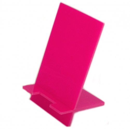Pink Acrylic Phone Stand - Durable 5-Pack Clear Acrylic Mobile Phone Holder for Desk, Nightstand, Office & Home Use
