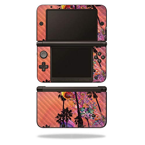 Premium Carbon Fiber Skin for Nintendo 3DS XL (2012-2014 Model) - Jellyfish Palms Design | Protective & Durable Textured Vinyl Wrap | Easy to Apply & Remove | Made in USA | Perfect for Gaming Protection & Customization