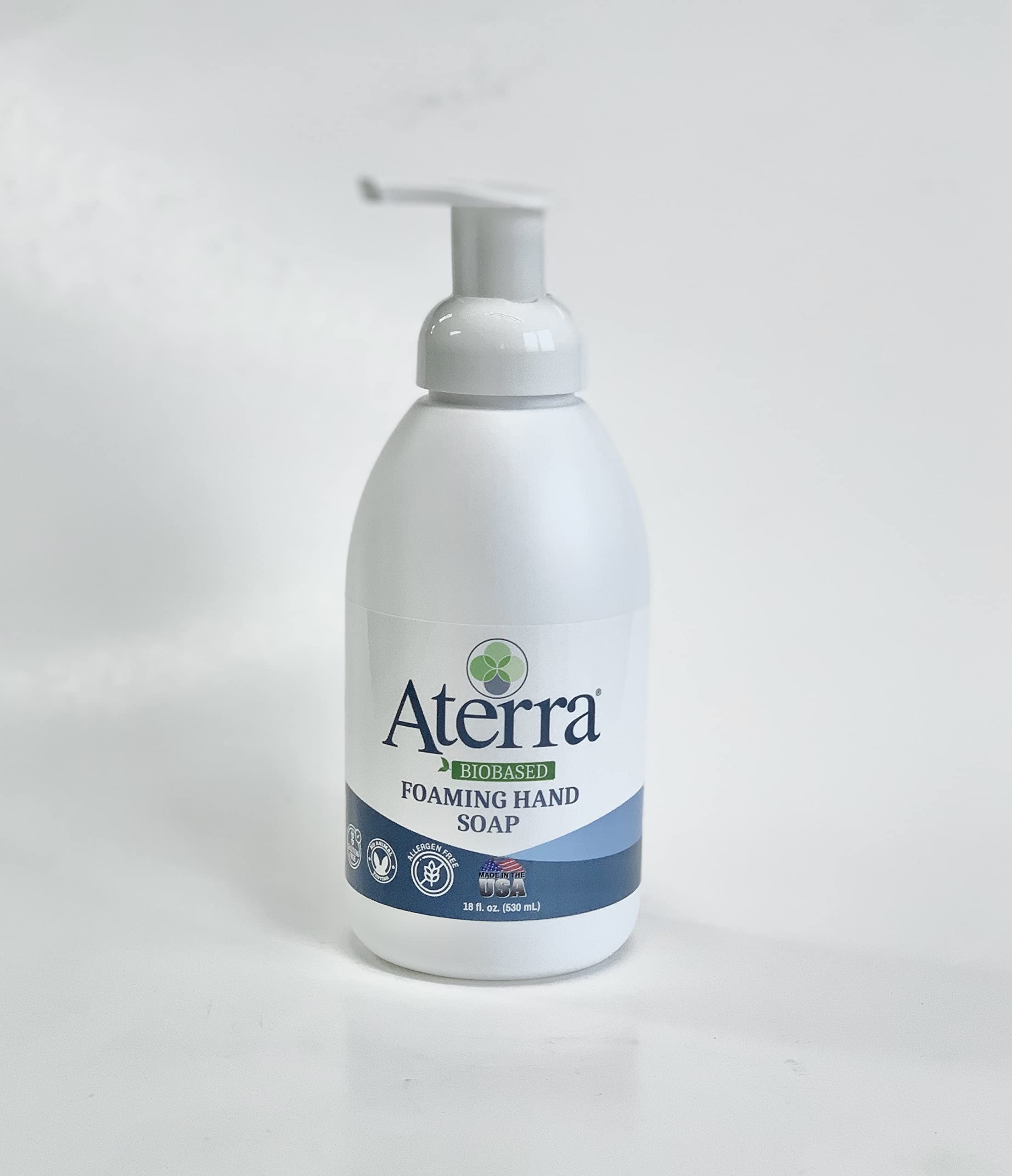Aterra® Eco-Friendly Foaming Hand Soap Refill - 18oz Bulk Pack of 12 | Natural Plant-Based Formula for Kitchen, Bathroom & Office Use