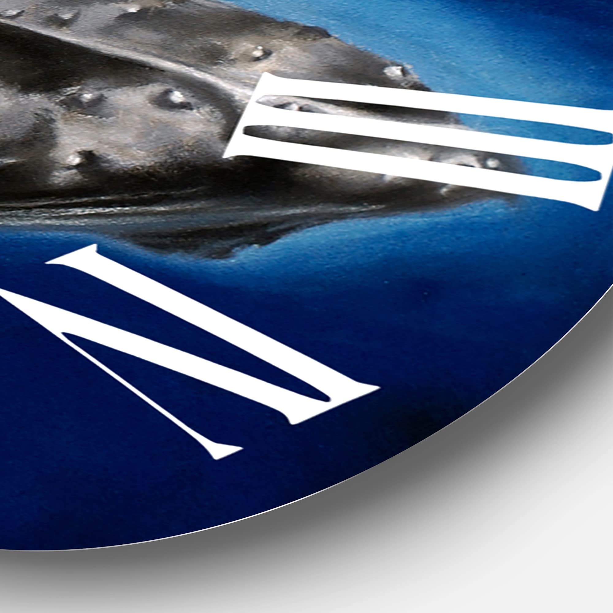 Large Nautical Coastal Wall Clock - Humpback Whale Portrait for Home & Office Decor | Perfect for Beach House, Living Room, or Marine-Themed Spaces