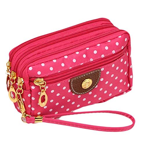 Stylish Women's Wave Canvas Messenger Clutch Bag with Zipper - Compatible with iPhone 11 Wallet Case | Perfect for Work, Travel & Everyday Use