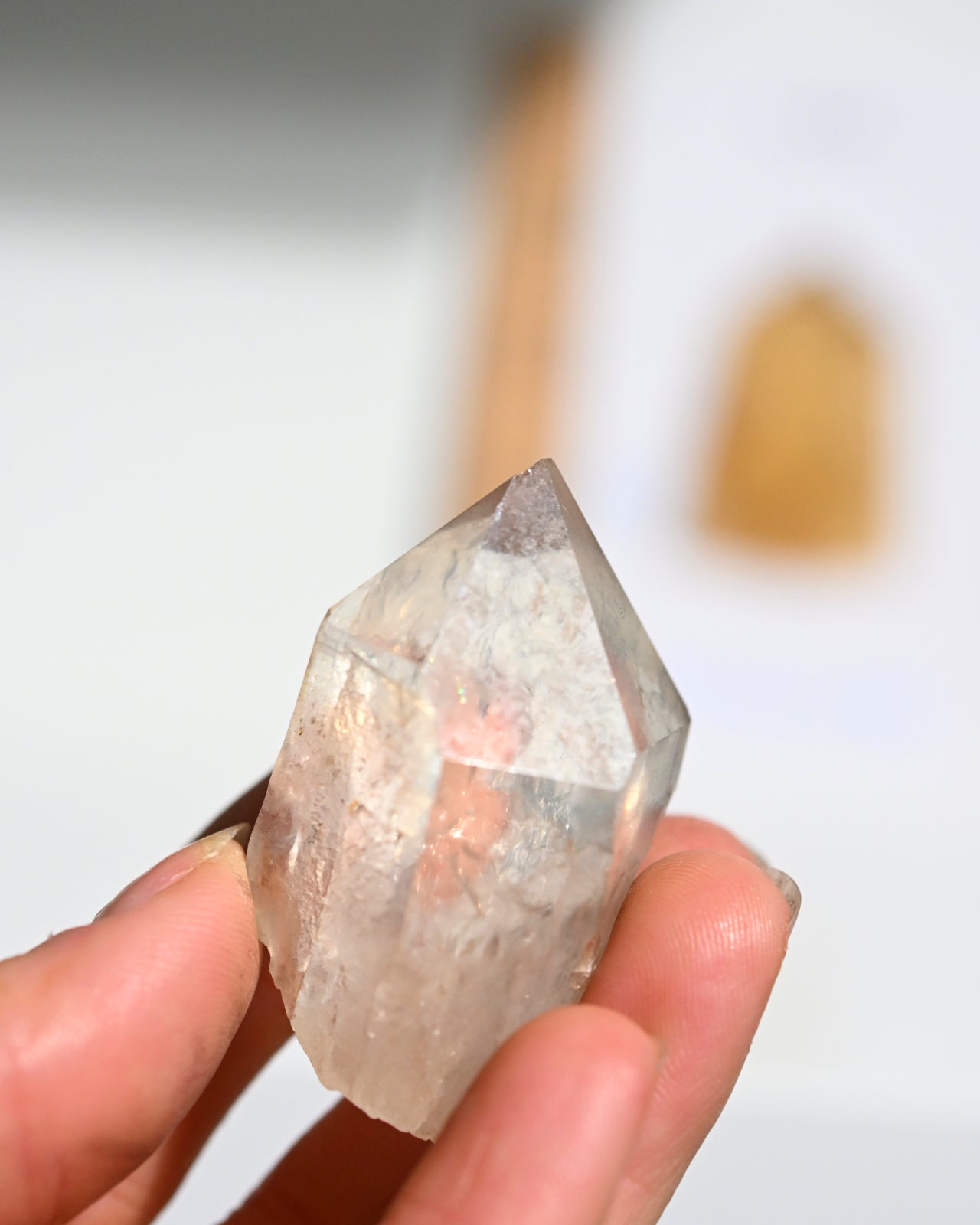 Natural Elestial Citrine Crystal Point - Healing Stone for Meditation, Energy Work & Spiritual Growth | Perfect for Home Decor, Yoga Spaces & Gift Giving