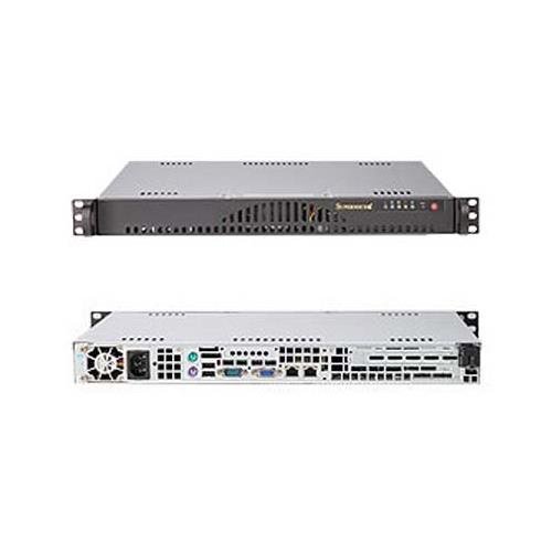 Supermicro CSE-512L-200B 1U Rackmount Server Chassis - Black ATX Case with 200W Power Supply & Cooling Fan (0/2 Drive Bays) - Ideal for Data Centers, Network Racks & Compact Server Builds