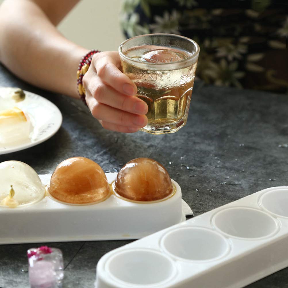 4-Piece Silicone Ice Cube Tray Set with Lids - Reusable BPA-Free Ice Molds for Cocktails, Coffee, Juice, Jelly, Fondant & Baking - Perfect for Parties, Home Bars & Kitchen Use