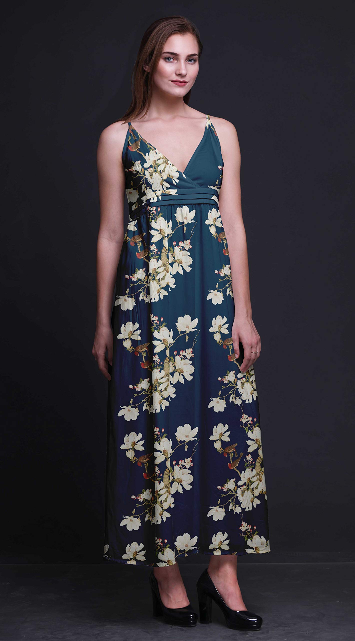 Bimba Women's Printed Sleeveless Bohemian Maxi Dress - Strappy Summer Beach Cover Up for Vacations, Pool Parties & Tropical Getaways
