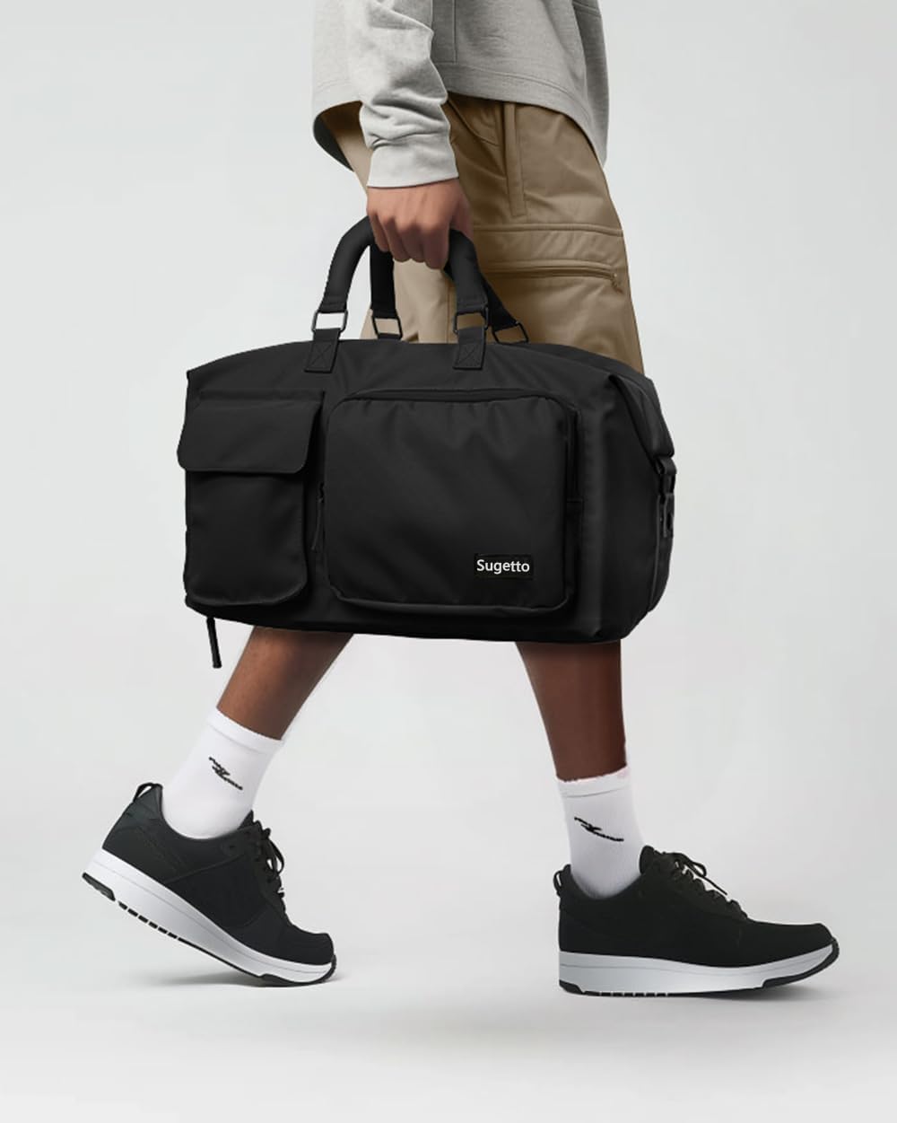 Stylish Travel Duffle Bag for Women & Men - Lightweight Carry-On Weekender with Shoe Compartment | Perfect for Gym, Weekend Trips & Air Travel