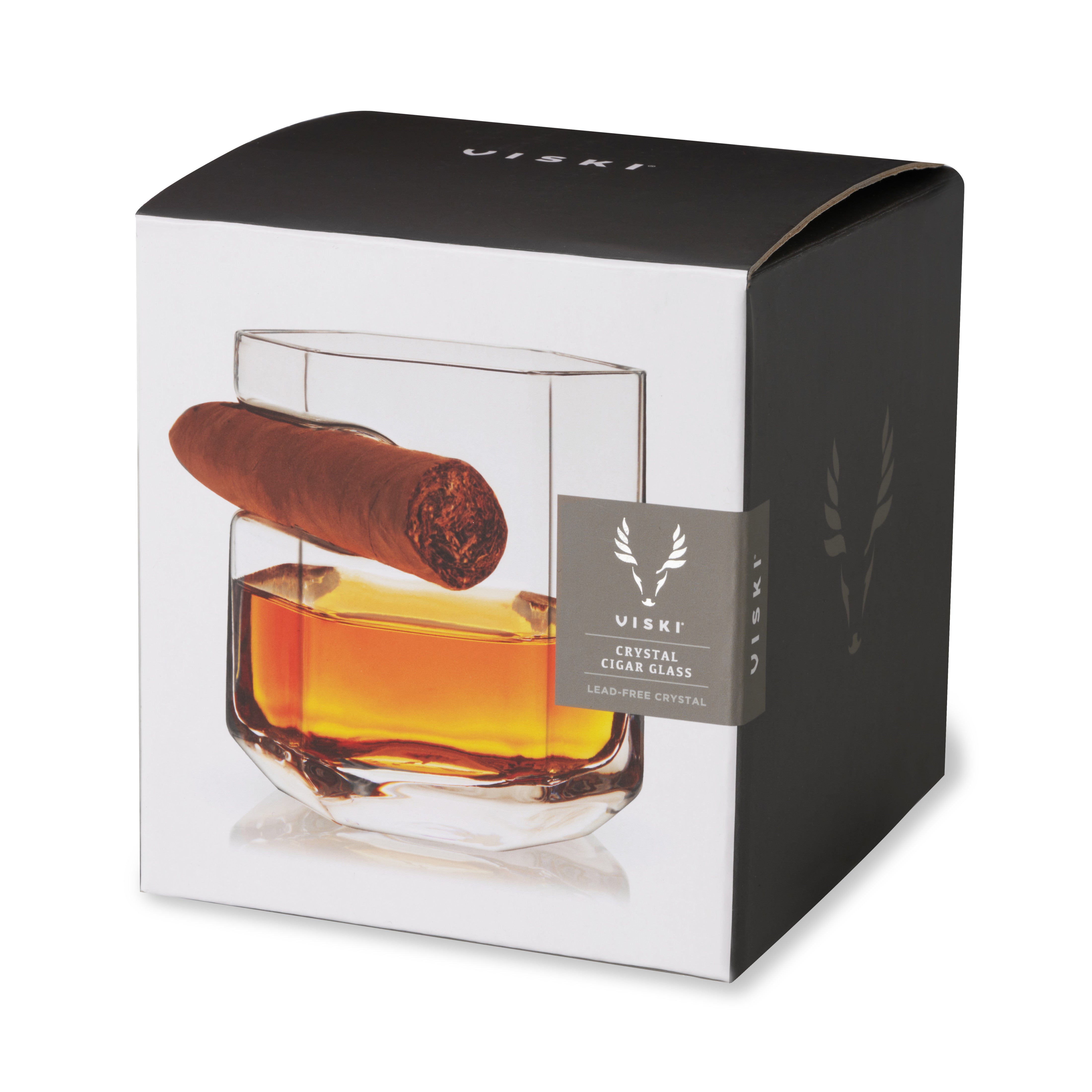 Premium Crystal Cigar Glass - Elegant Whiskey & Bourbon Tumbler for Smoking Enthusiasts | Perfect for Home Bars, Gifts & Special Occasions