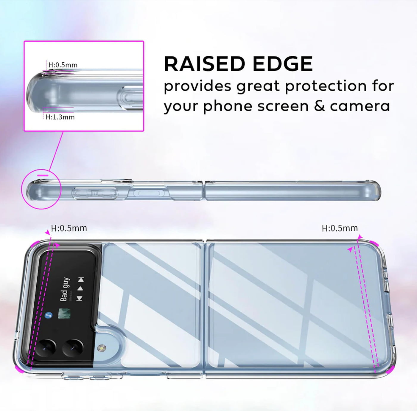 Premium iShield Crystal Palace Clear Case for Samsung Galaxy Z Flip 4 - Slim Protective Cover with Shock Absorption | Perfect for Everyday Use, Travel & Outdoor Activities