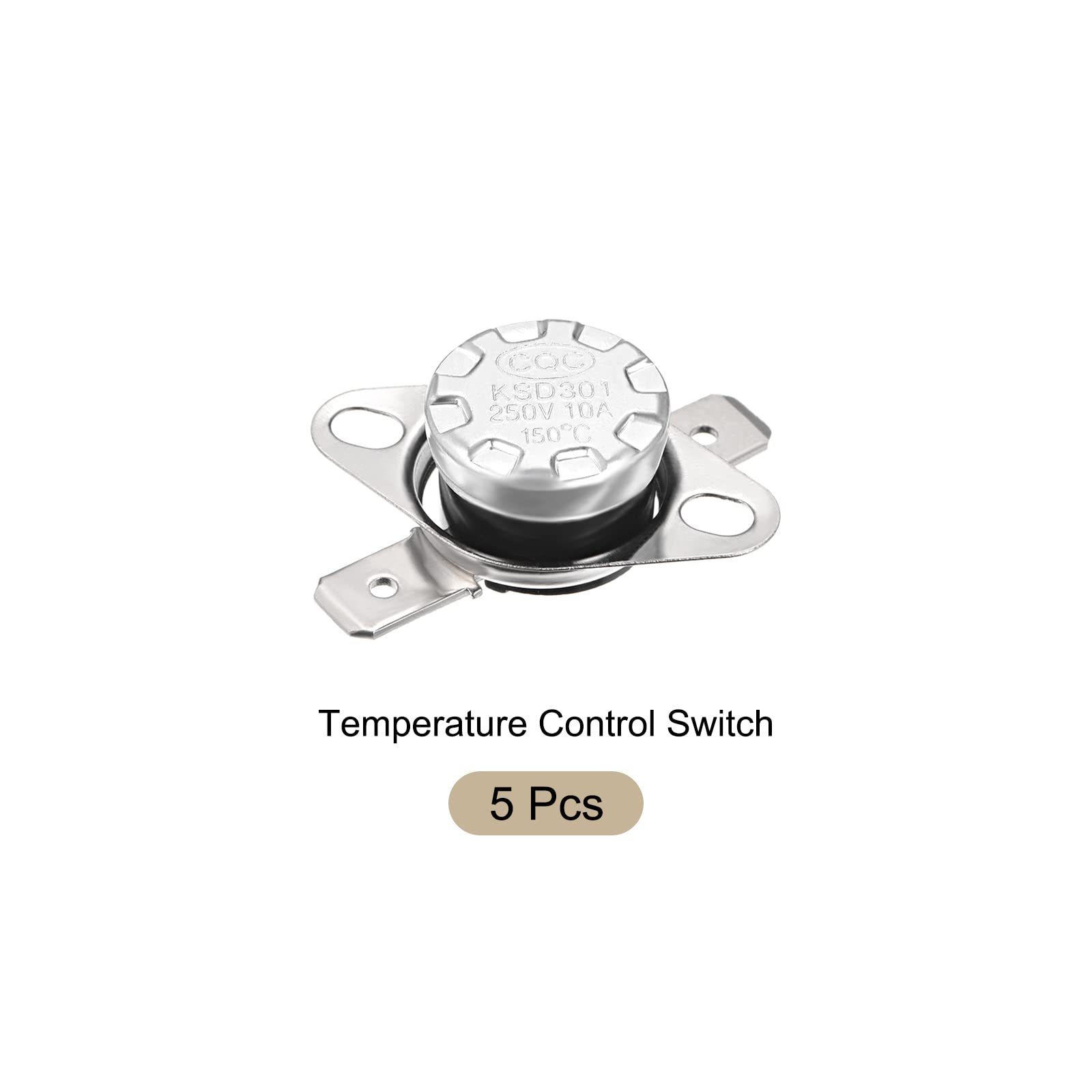 KSD301 150C NC Thermostat Temperature Control Switch - Normally Closed Thermal Switch for Microwave Oven & Refrigerator (5-Pack) | Home Appliance Safety Protection & Temperature Regulation
