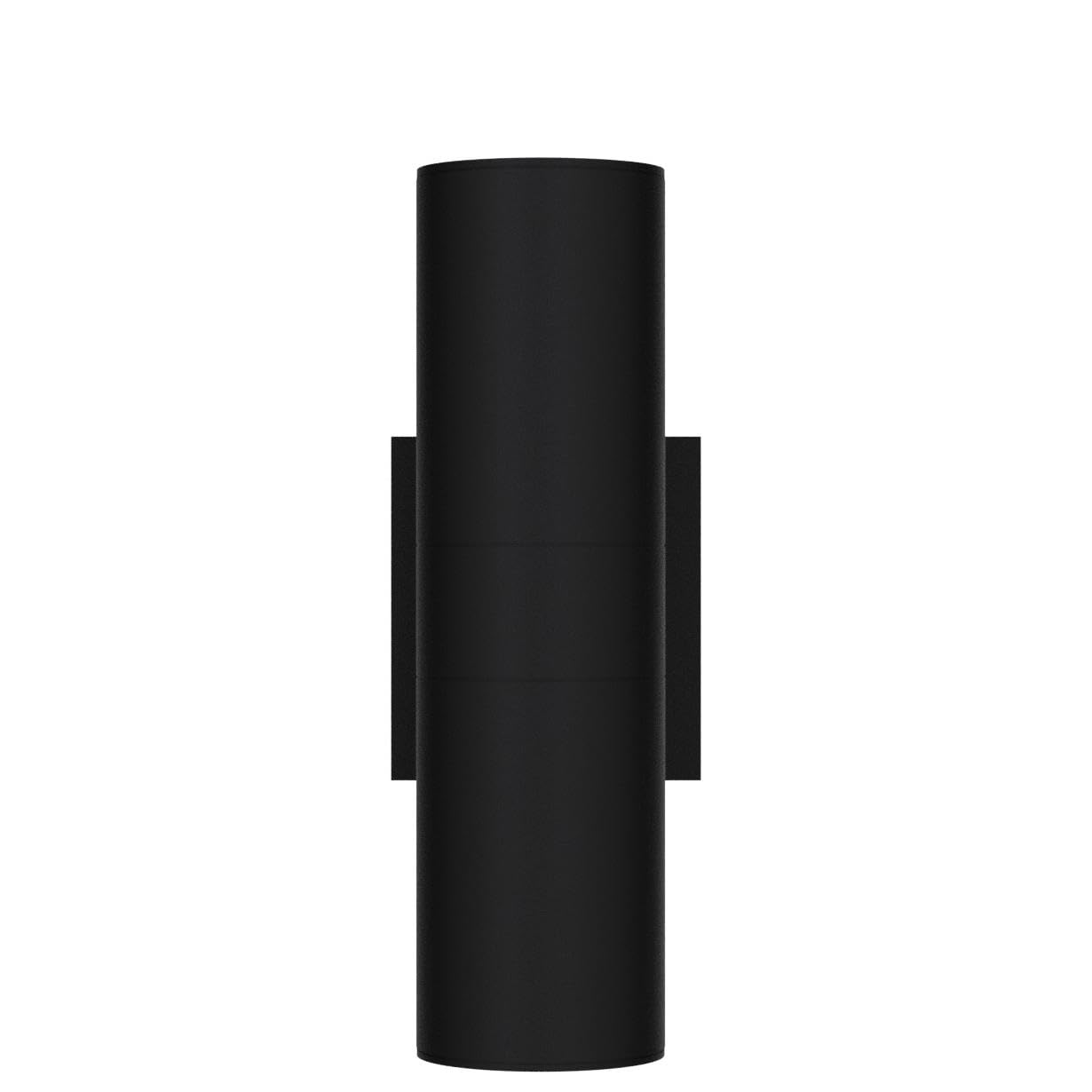 4-Pack Matte Black Outdoor Wall Lights - 12W 2700K Integrated LED Cylinder Up Down Lights, Aluminum Exterior Light Fixtures for Porch, Patio, Doorway & Garden - Weatherproof Outdoor Lighting for Home & Commercial Use